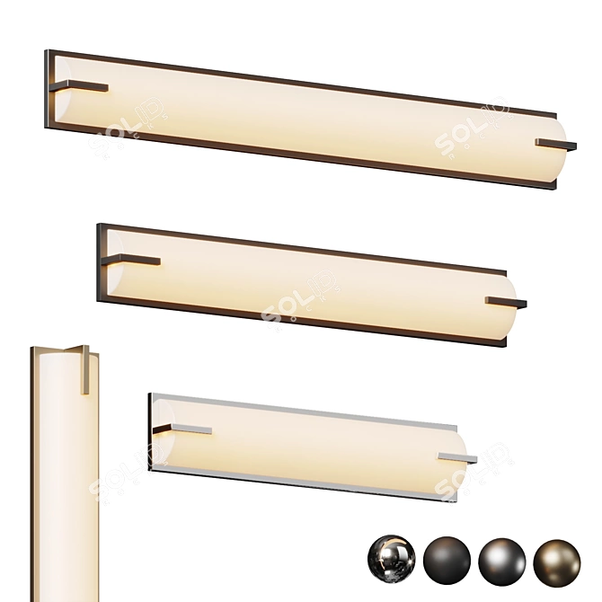 Modern LED Vanity Light: Edge 3D model image 7