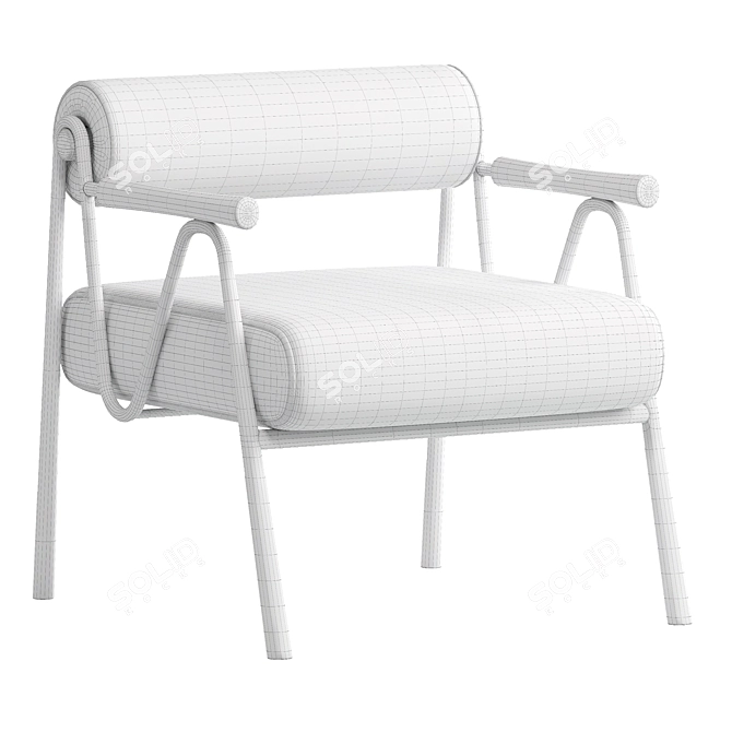 Elegant Outdoor Bela Armchair 3D model image 5