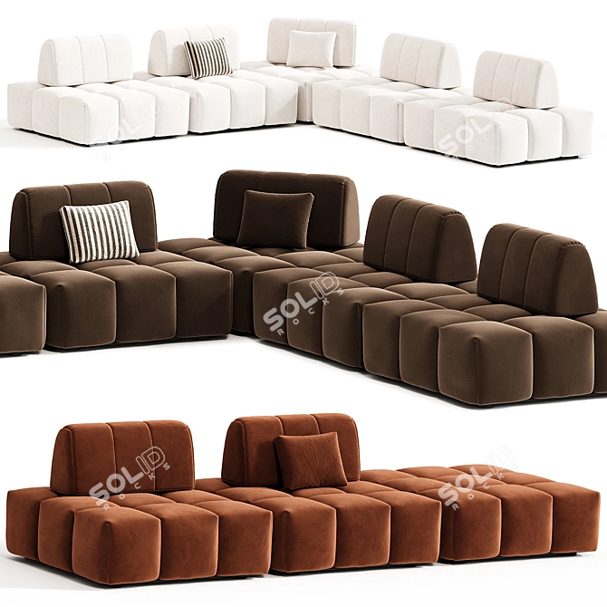 Trocadero Sofa By Bobochic 3D model image 1