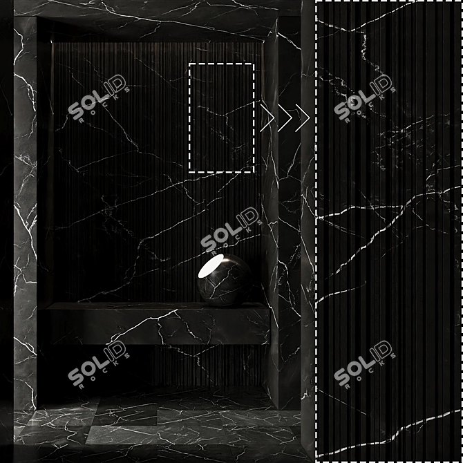 High Detail Marble Stone Panels 3D model image 1