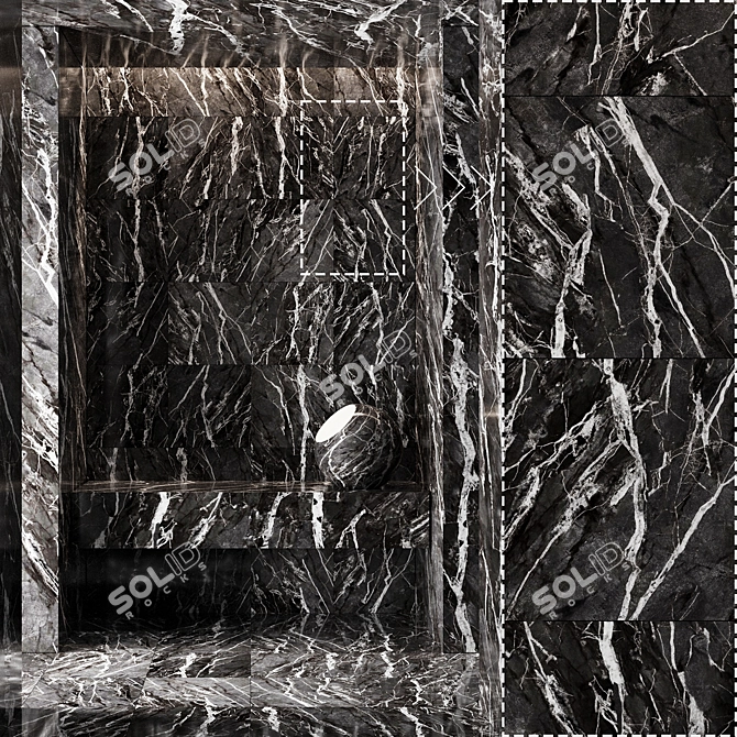 Luxury Marble Stone Panels Pack 3D model image 4