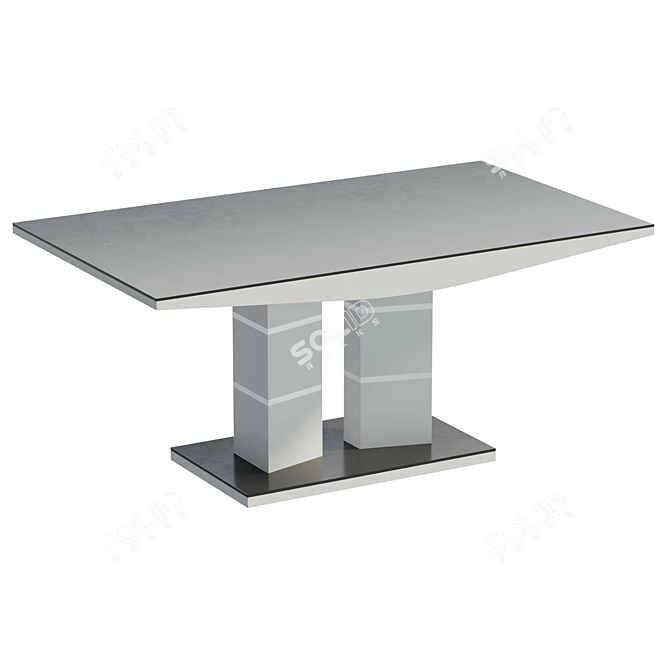 Modern Tivoli Dining Table Black 3D model image 1