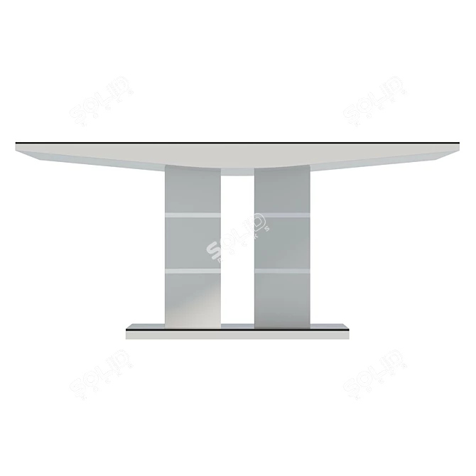 Modern Tivoli Dining Table Black 3D model image 2