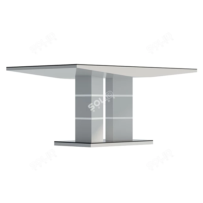 Modern Tivoli Dining Table Black 3D model image 4