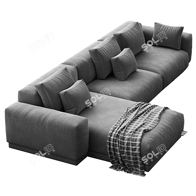 Modern 3D Vitra Place Sofa 3D model image 3