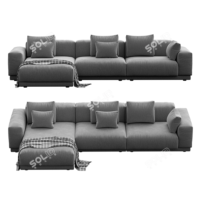 Modern 3D Vitra Place Sofa 3D model image 5