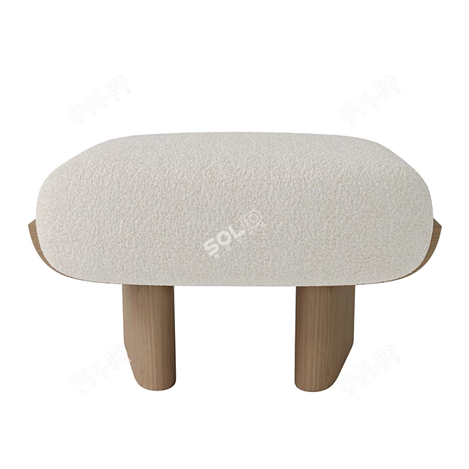 Title: Zen Oasis Pouf Bed 3D model image 2