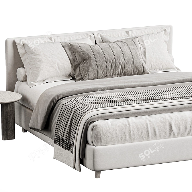 Pinch Bed by Diotti: Modern Suspension Elegance 3D model image 5