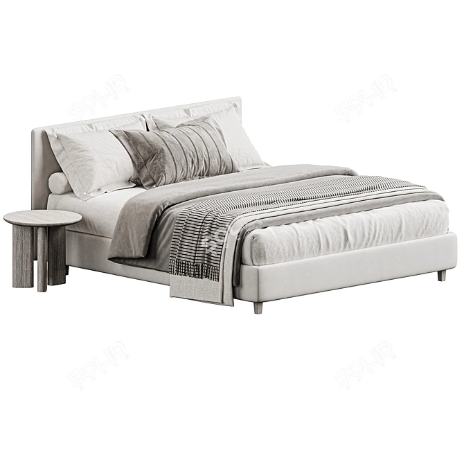 Pinch Bed by Diotti: Modern Suspension Elegance 3D model image 10