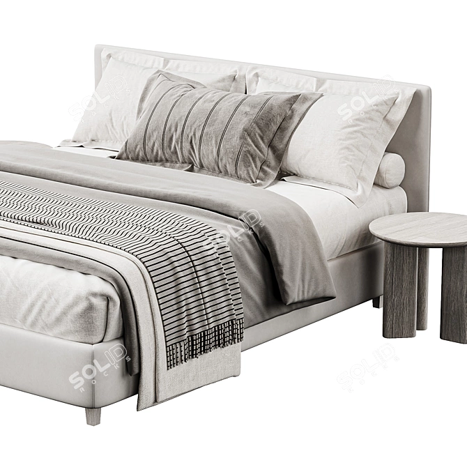 Pinch Bed by Diotti: Modern Suspension Elegance 3D model image 2