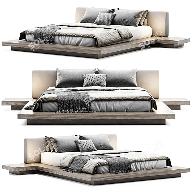 Modern 3D Model Bedrealm-004 3D model image 1