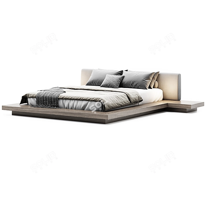 Modern 3D Model Bedrealm-004 3D model image 2