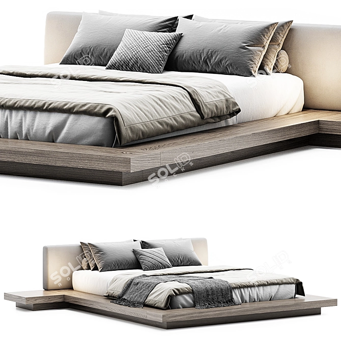 Modern 3D Model Bedrealm-004 3D model image 4