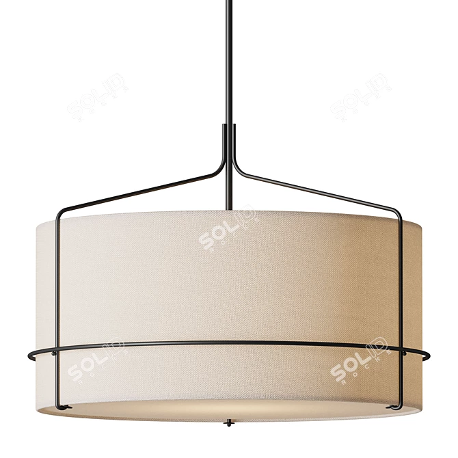 Modern PBR Shaw Pendant 3D model image 4