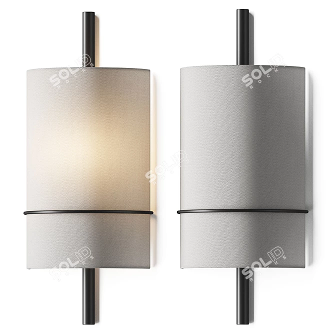 Modern PBR Shaw Sconce, 100x160x380mm 3D model image 1