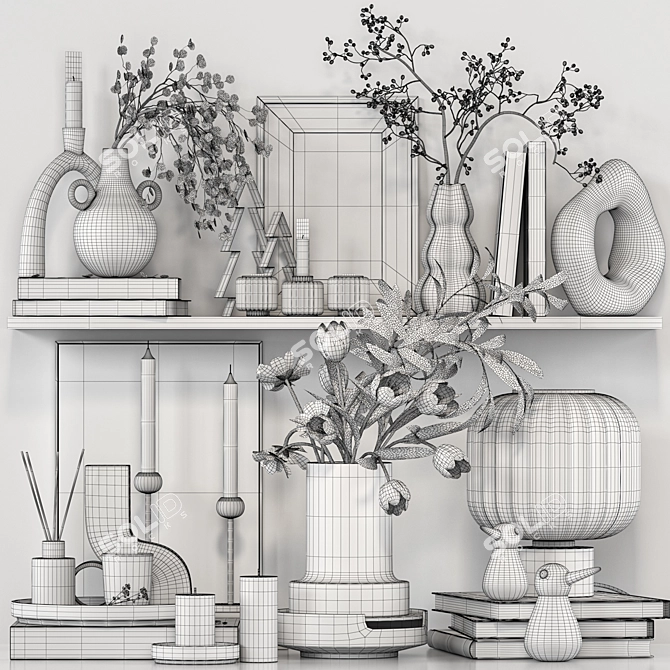 Elegant Decor Set with 3Dmax 3D model image 7