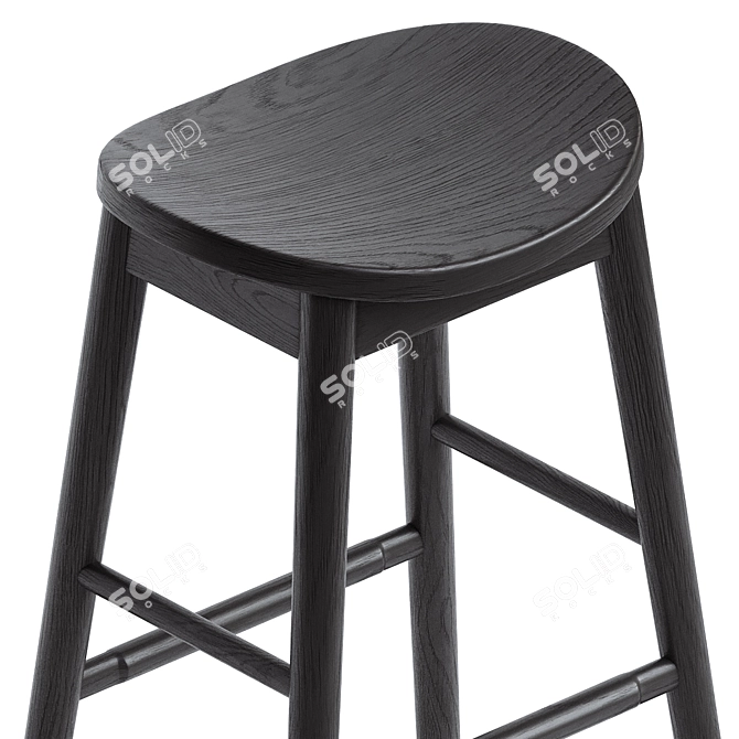  Nordic Style Counter Stool 3D model image 3