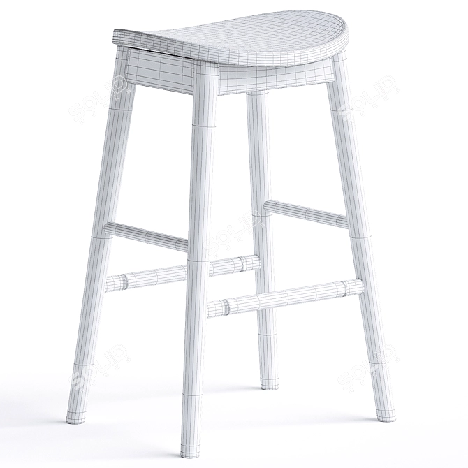  Nordic Style Counter Stool 3D model image 5