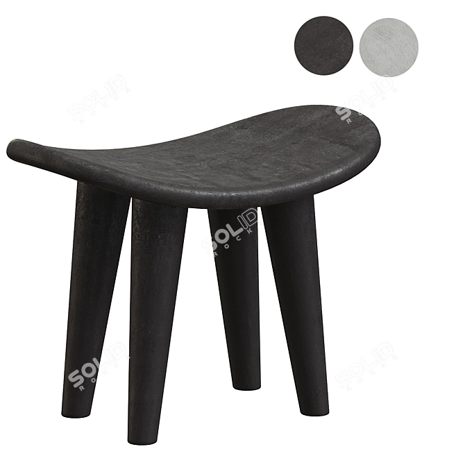 Sleek Concrete Malcolm Bench 3D model image 1