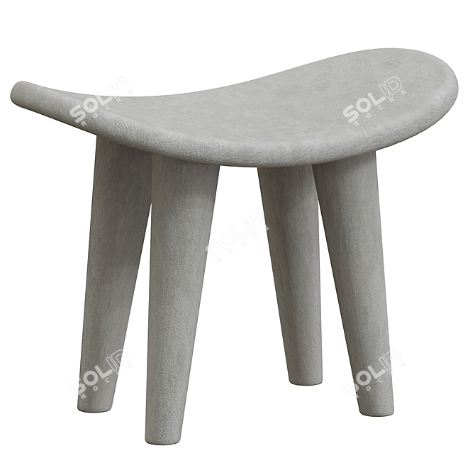 Sleek Concrete Malcolm Bench 3D model image 4