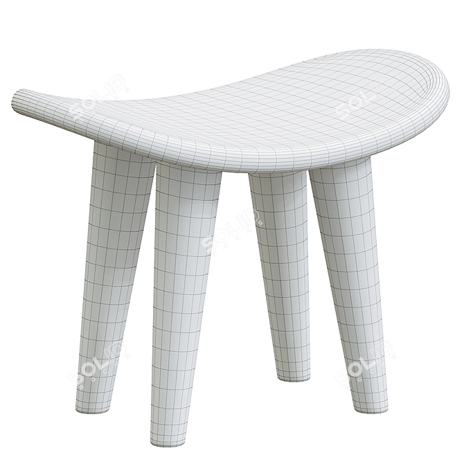 Sleek Concrete Malcolm Bench 3D model image 5