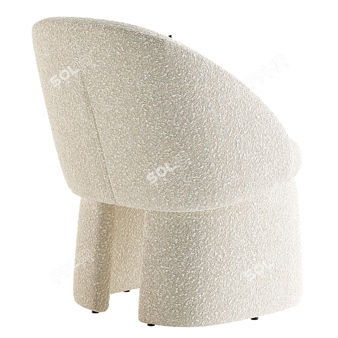 Boucle Gemma Chair 3D Model 3D model image 2