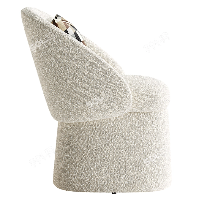 Boucle Gemma Chair 3D Model 3D model image 3