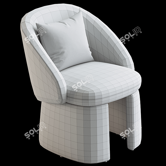 Boucle Gemma Chair 3D Model 3D model image 4