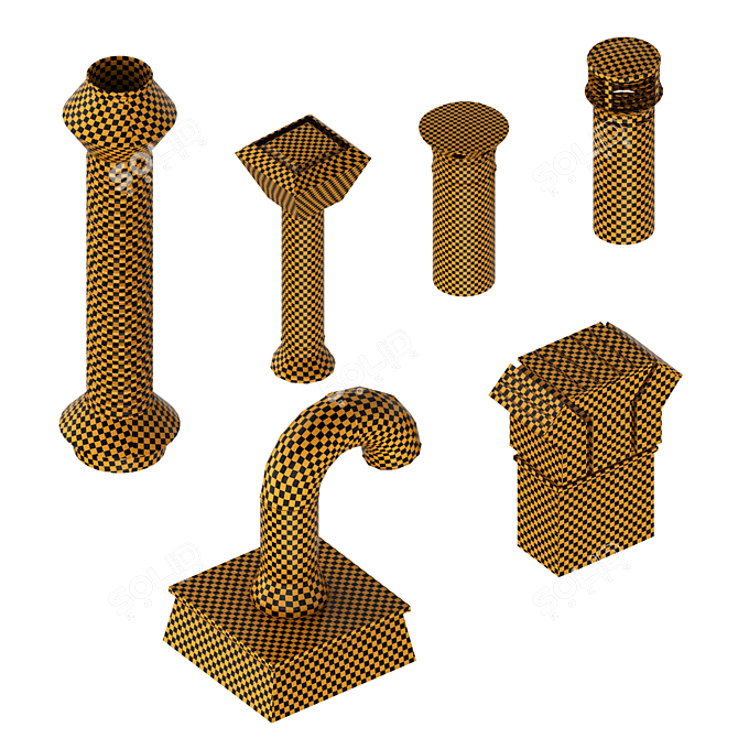 Versatile Chimney Ventilations Pack 3D model image 5