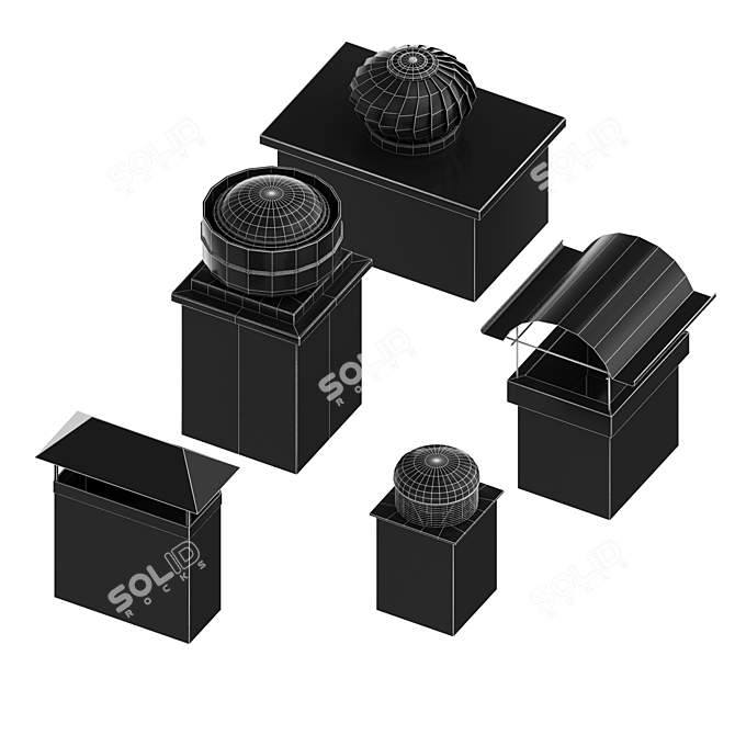 Versatile Chimney Ventilations Collection 3D model image 5