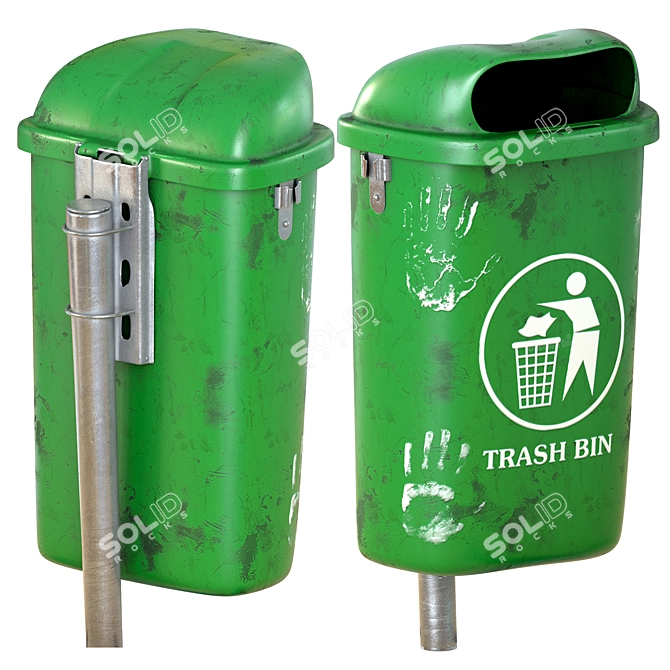  Urban Collection Trash Bin 3D model image 1