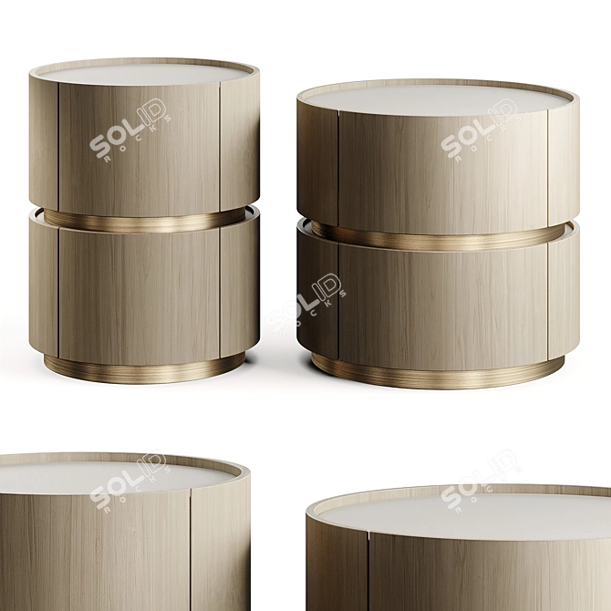 Modern Chic Bedside Table 3D model image 5