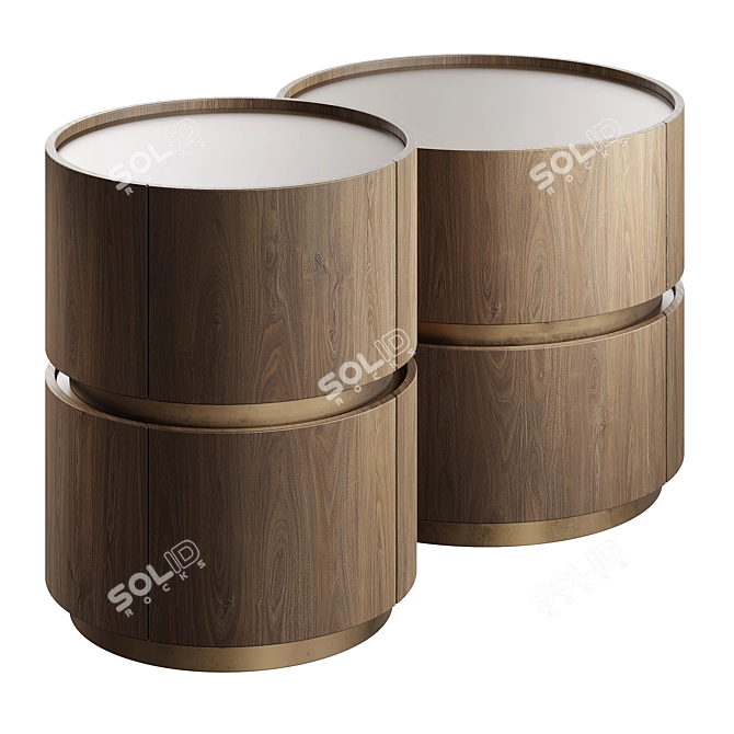 Modern Chic Bedside Table 3D model image 12