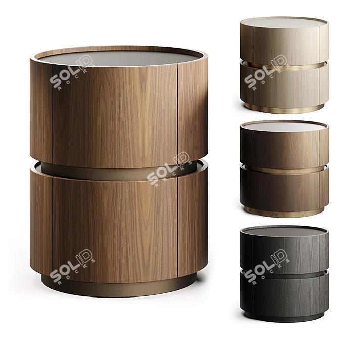 Modern Chic Bedside Table 3D model image 15