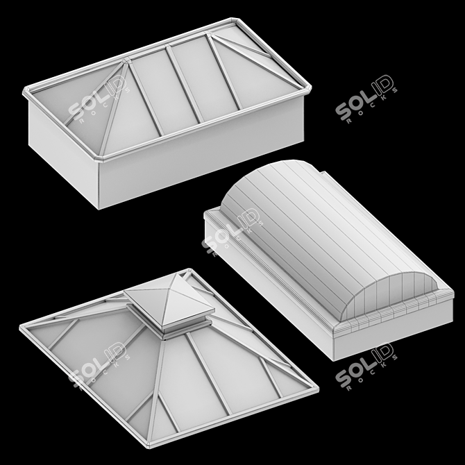 Crystal Clear Glass Roof Kit 3D model image 4