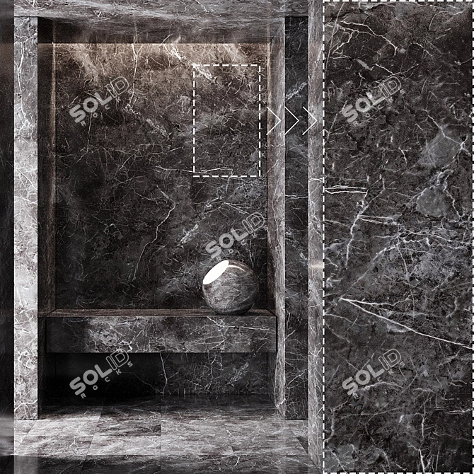 Premium Marble Stone Textures Pack 3D model image 1