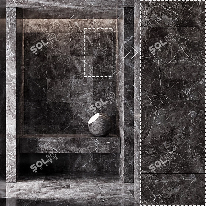 Premium Marble Stone Textures Pack 3D model image 4