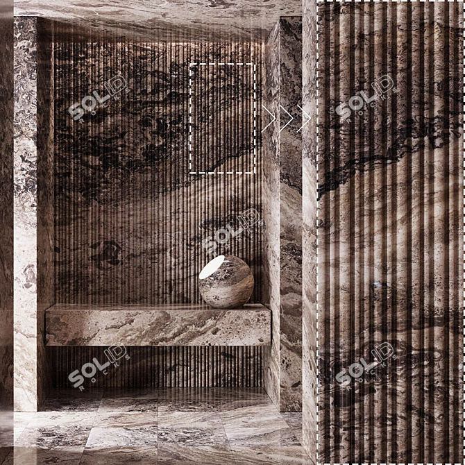 Marble Textured Stone Slabs Bundle 3D model image 2