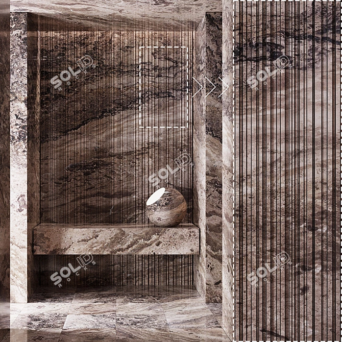 Marble Textured Stone Slabs Bundle 3D model image 3