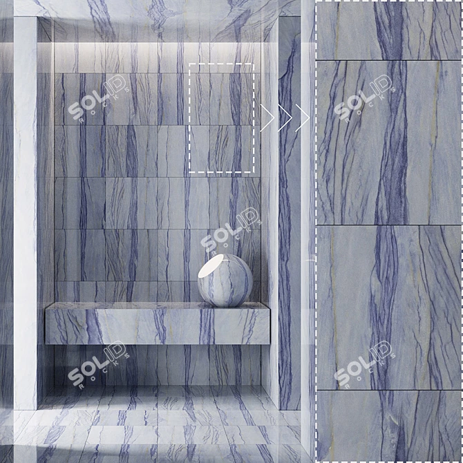 High-Definition Marble Stone Panels 3D model image 4