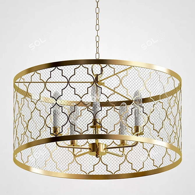 Romeo Cyan Pendant Light 3D model image 2