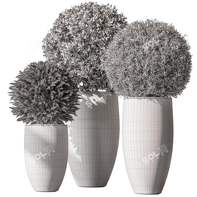 Garden Topiary Ball Decoration 3D model image 3