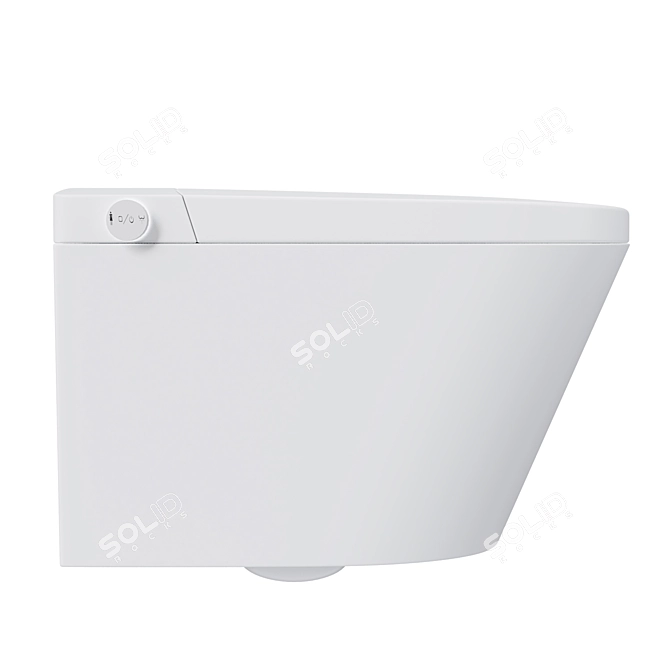 Smart Wall-Mounted Automatic Toilet 3D model image 3