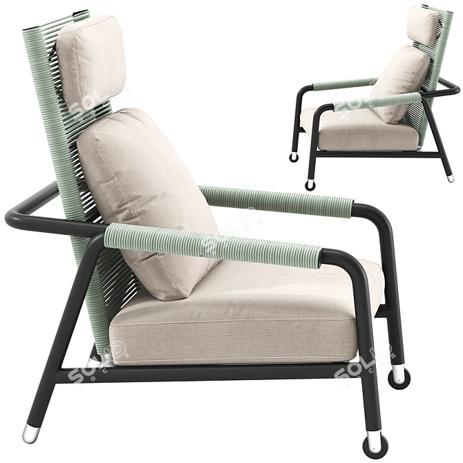 RODA Astra Lounge Chair Design 3D model image 5