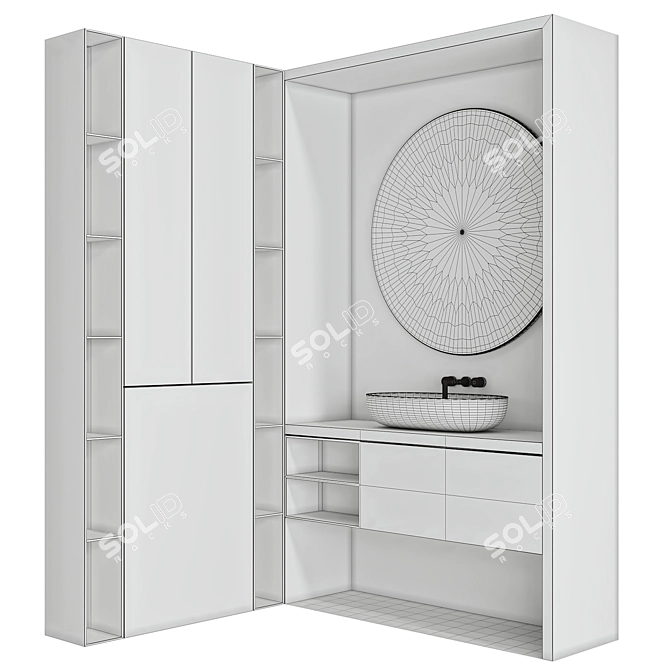 Luxury Bathroom Furniture 3D Model 3D model image 3