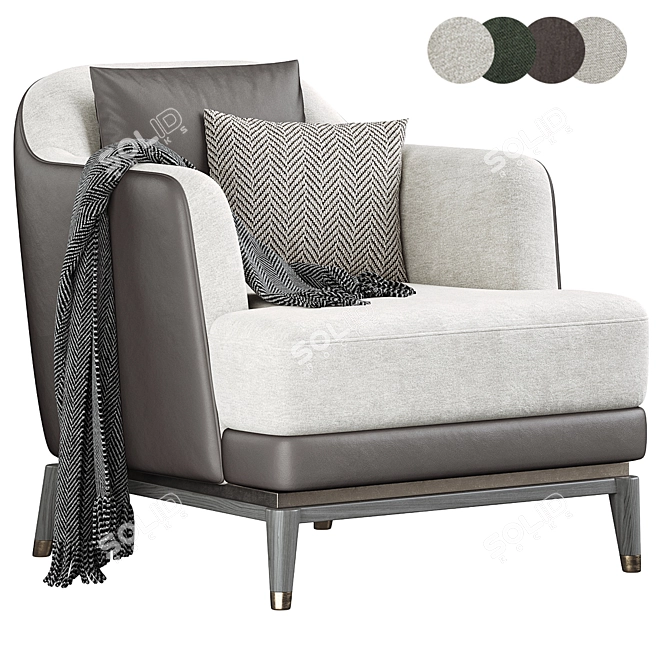 Sleek Bluemoon Chair by CPRN 3D model image 1