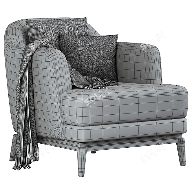 Sleek Bluemoon Chair by CPRN 3D model image 5