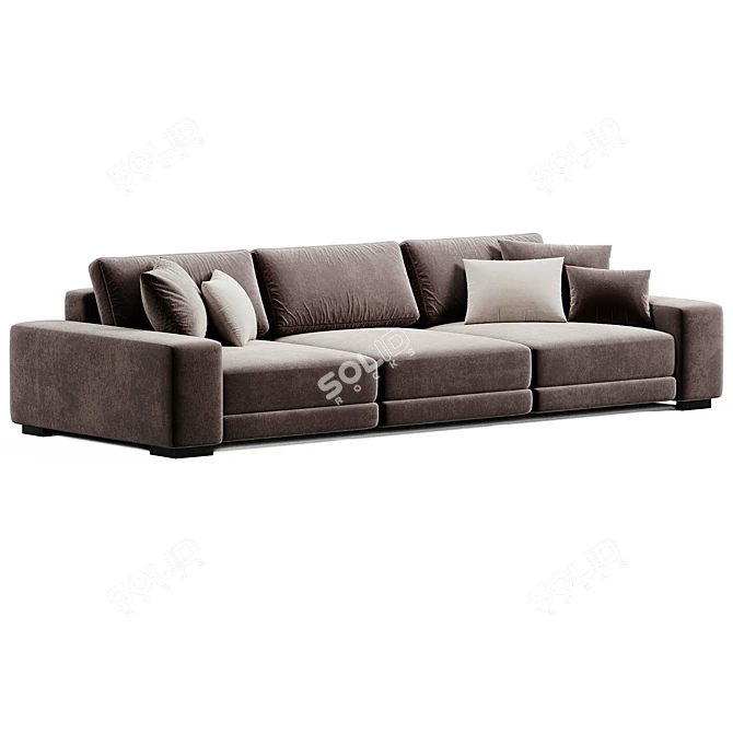 Modern L-Shaped Sofa by Crateandbarrel 3D model image 3