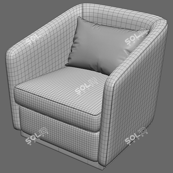 Leblon Rondon Armchair: Stylish Comfort 3D model image 2