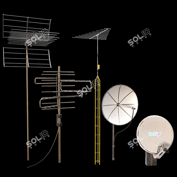  Versatile Antenna Pack 1 3D model image 1